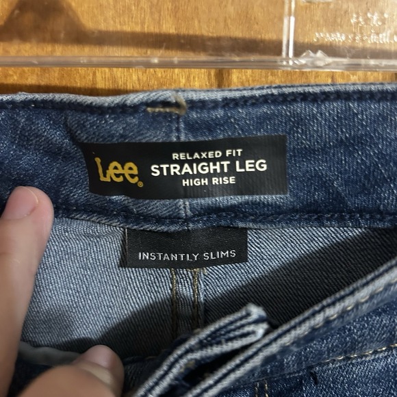 Lee Riders Relaxed Jeans Womens 12 Medium Wash High Rise Straight Leg Denim - Picture 4 of 7